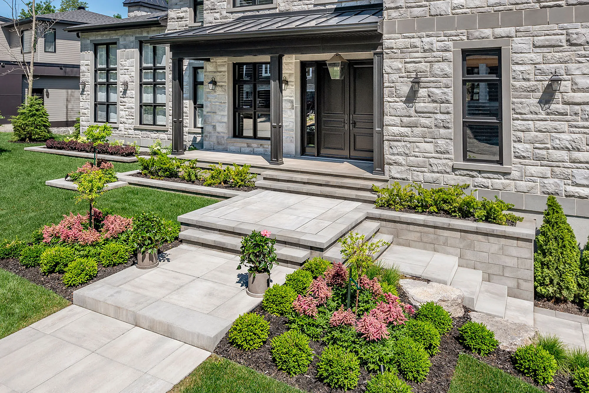 What are the advantages of concrete for outdoor landscaping