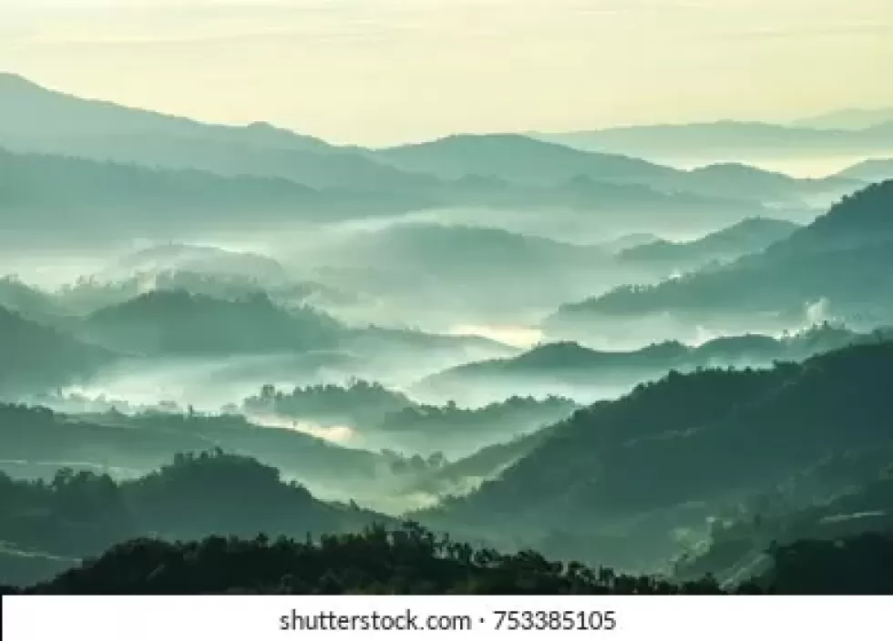Beautiful landscape mountain layer morning 260nw 753385105