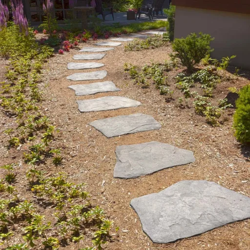 Pas japonais Japanese Path stone Gris marbre Marble Grey